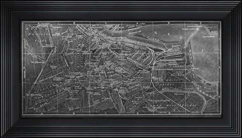 Framed Vintage Map Print