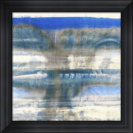 Framed Blue Swim I Print