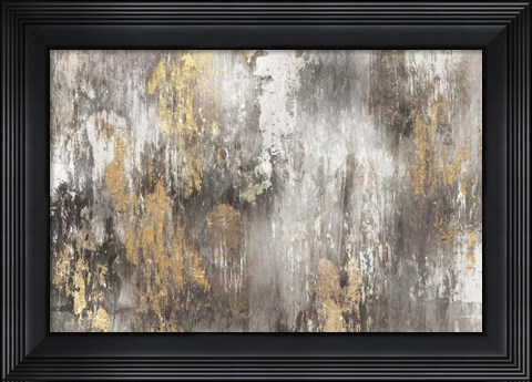 Framed Gold Ikat - Dark Print