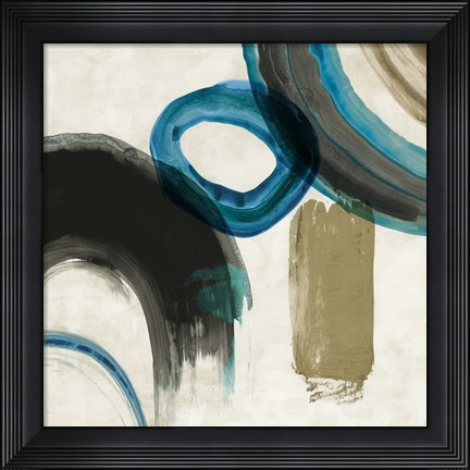 Framed Blue Ring II Print