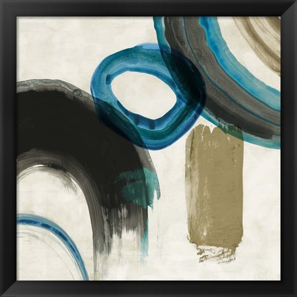 Framed Blue Ring II Print