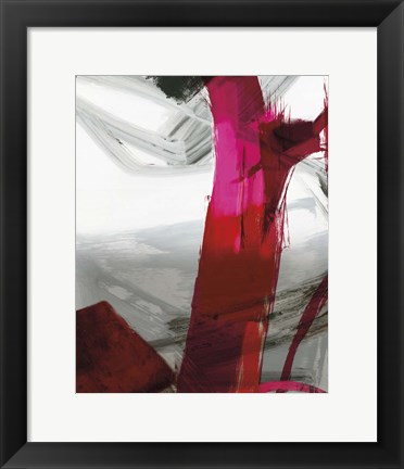 Framed Fuschia I Print