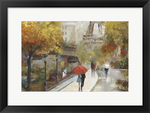 Framed Parisian Avenue Print