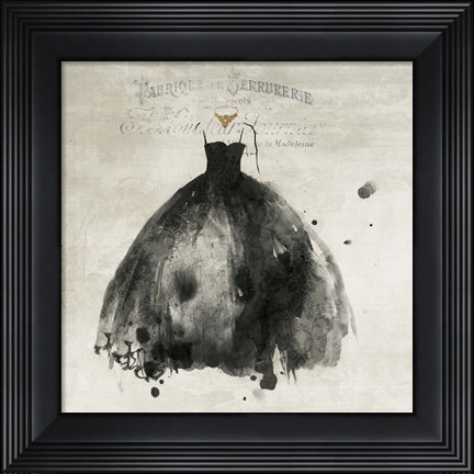 Framed Black Dress I Print
