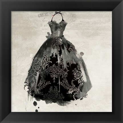 Framed Black Dress II Print
