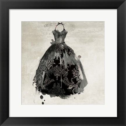 Framed Black Dress II Print