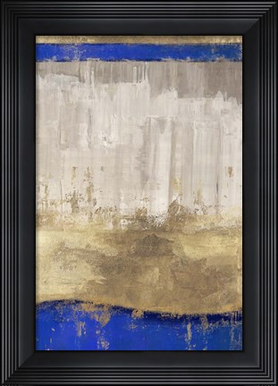 Framed Indigo Abstract I Print