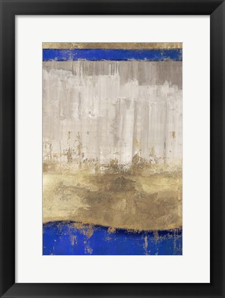 Framed Indigo Abstract I Print