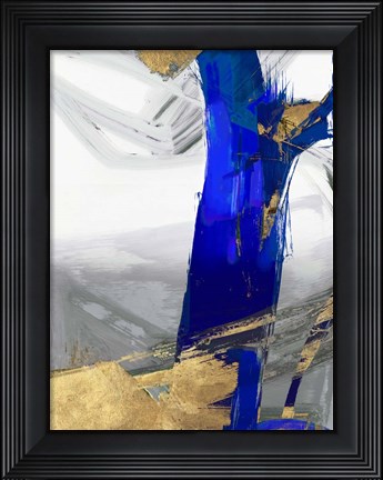 Framed Indigo Abstract IV Print