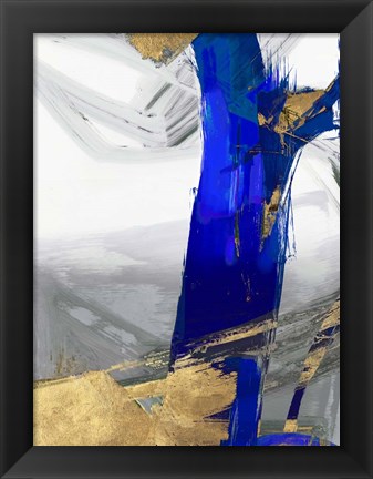 Framed Indigo Abstract IV Print