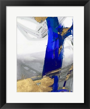 Framed Indigo Abstract IV Print