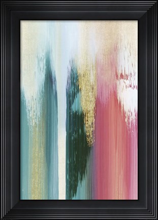 Framed Multicolor Streak Print