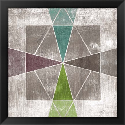 Framed Grey Geo I Print