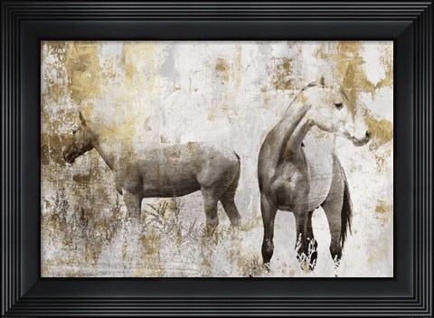 Framed Equestrian Gold II Print