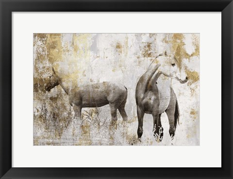 Framed Equestrian Gold II Print