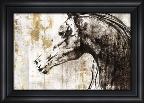 Framed Equestrian Gold IV Print