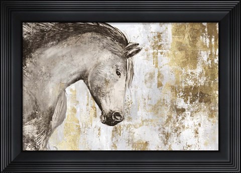 Framed Equestrian Gold V Print