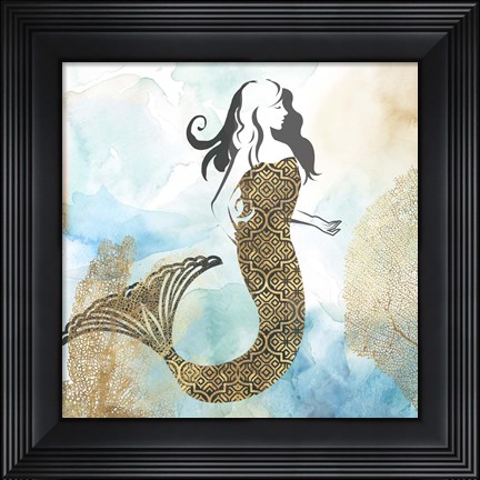 Framed Mermaid I Print
