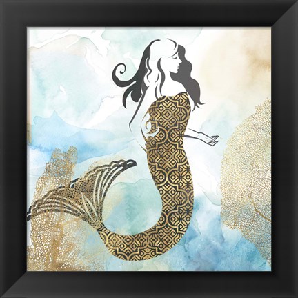 Framed Mermaid I Print