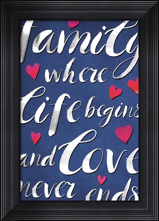 Framed Family Love I Print
