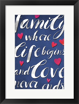 Framed Family Love I Print