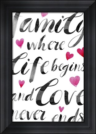 Framed Family Love II Print