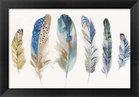 Framed Feather Weather II Print