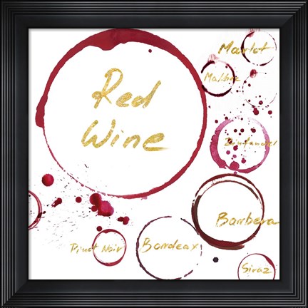 Framed Red Wine Print