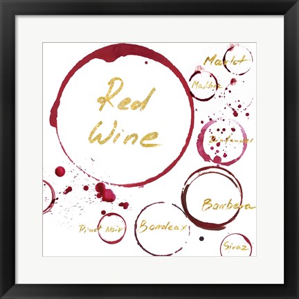 Framed Red Wine Print