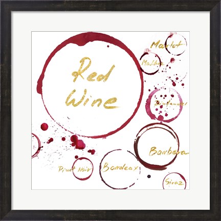 Framed Red Wine Print