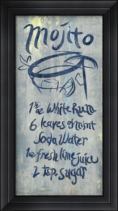 Framed Mojito Blue Print