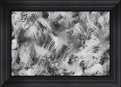 Framed Black and White Abstract I Print