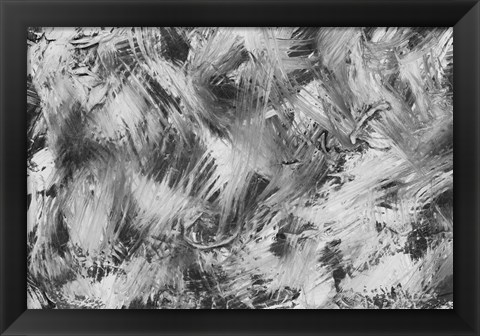 Framed Black and White Abstract I Print