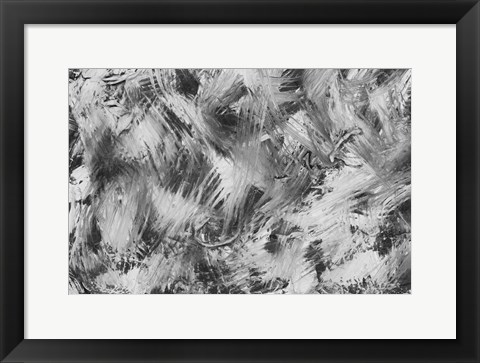 Framed Black and White Abstract I Print