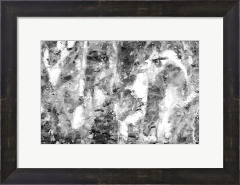 Framed Black and White Abstract III Print