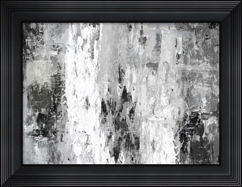 Framed Black and White Abstract IV Print