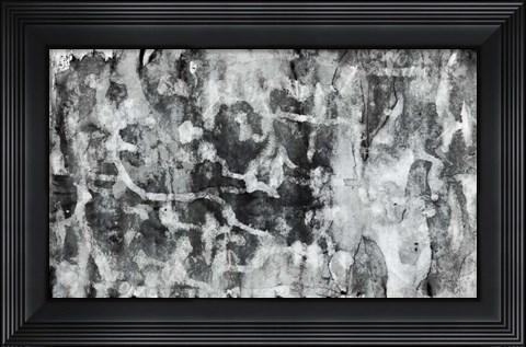Framed Black and White Abstract VI Print