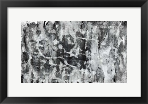 Framed Black and White Abstract VI Print