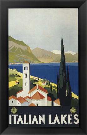 Framed Italian Lakes Print