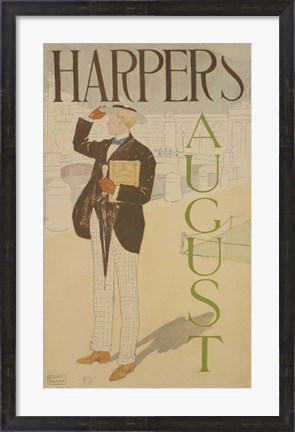 Framed Harpers August Print
