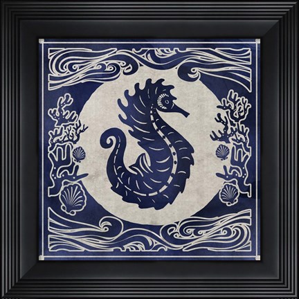 Framed Ink Seahorse Print