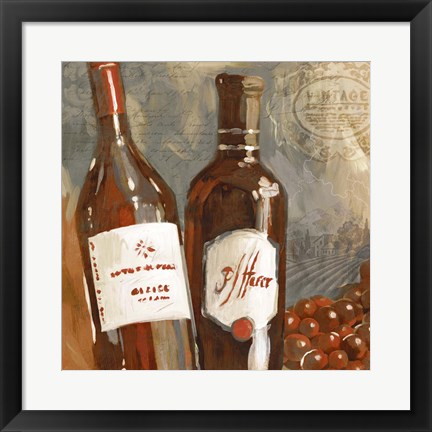 Framed Red Wine I Print