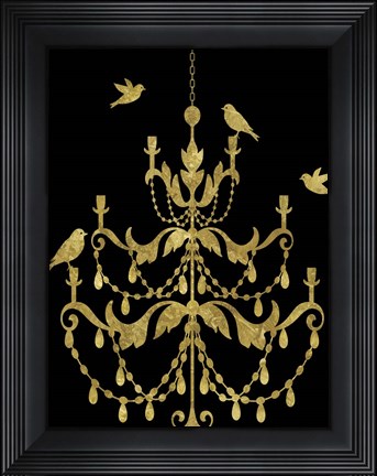 Framed Deckled Gold I Print