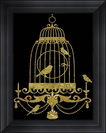 Framed Decekled Gold II Print