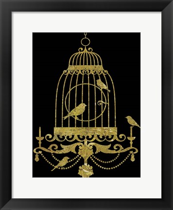 Framed Decekled Gold II Print