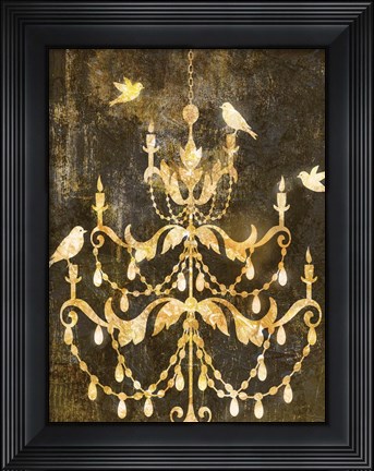 Framed Deco Gold Distress I Print