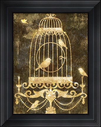 Framed Deco Gold Distress II Print
