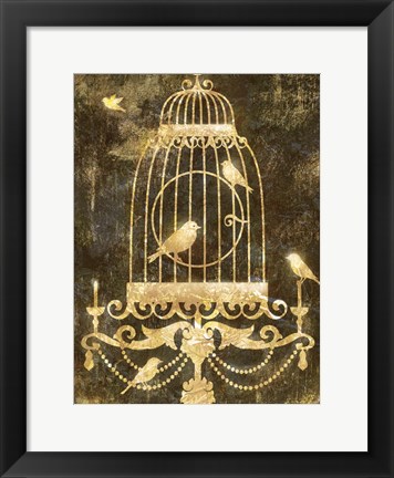 Framed Deco Gold Distress II Print