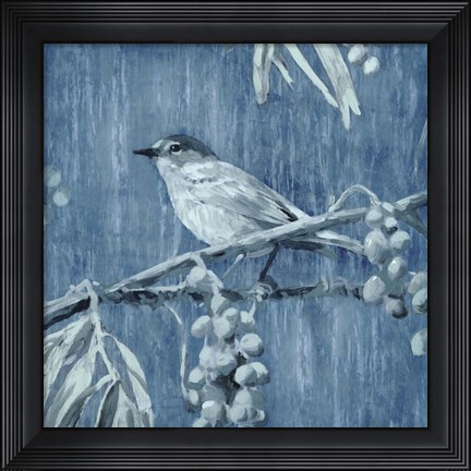 Framed Denim Songbird I Print