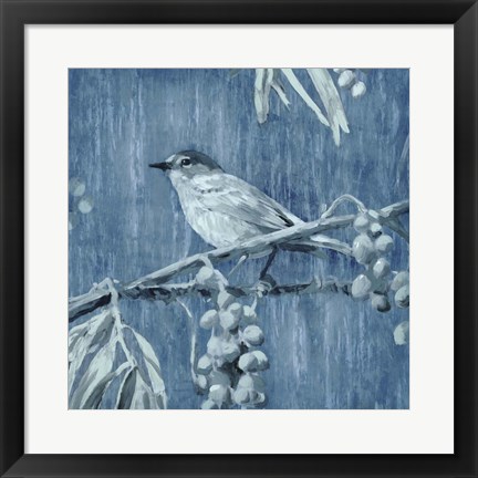 Framed Denim Songbird I Print